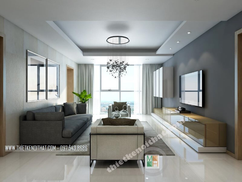 Thiết kế nội thất chung cư Thăng Long Number One đẹp, KTS đã khéo léo sắp xếp không gian xanh tạo sự cân bằng về màu sắc, hay đơn giản là sử dụng thiết kế đèn trùm cách tân nhẹ nhàng mang đến sự hài hòa về đường nét. Mẫu nội thất biệt thự tân cổ điển, hiện đại đẹp