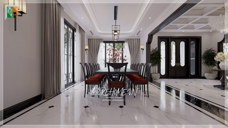 Bộ bàn ghế ăn sang chảnh đẹp ngây ngất giúp không gian sang trọng, ấn tượng hơn trong mắt người nhìn.